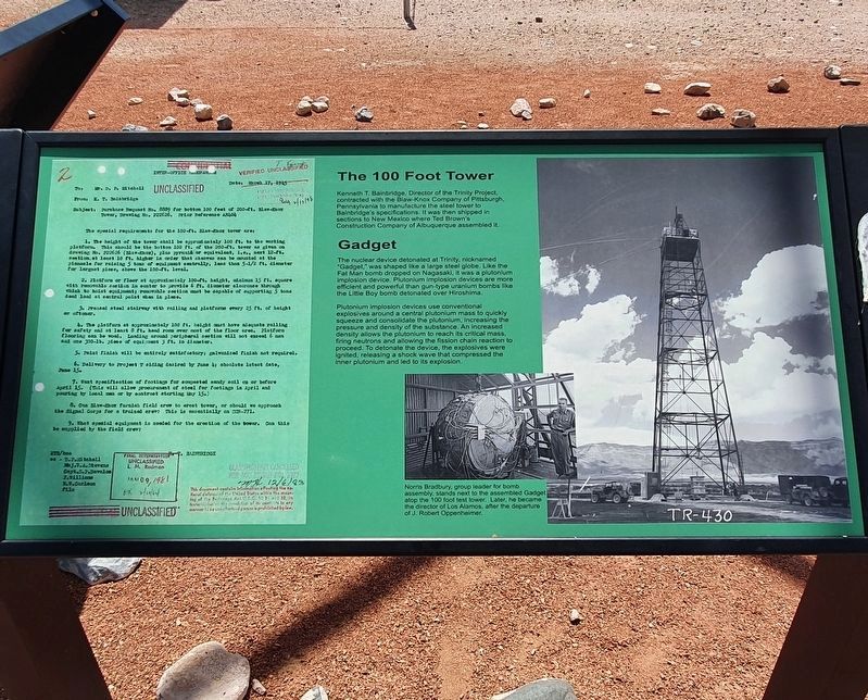 The 100 Foot Tower Marker image. Click for full size.