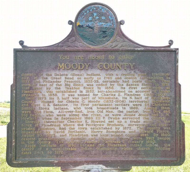 Brookings County / Moody County Marker image. Click for full size.