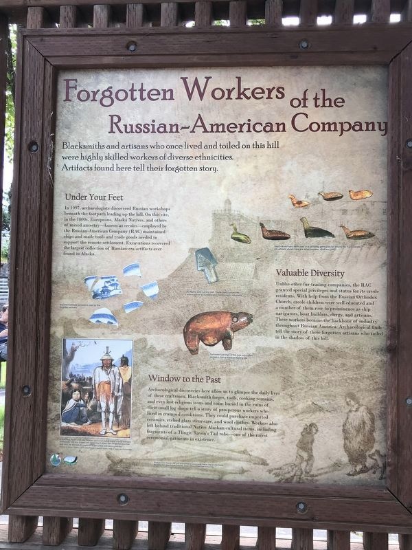 Forgotten Workers of the Russian-American Company Marker. Click for more information. Forgotten Workers of the Russian-American Company Marker image. Click for more information.