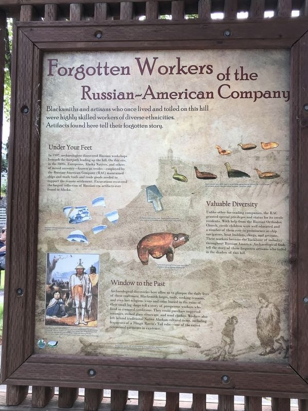 Forgotten Workers of the Russian-American Company Marker image. Click for more information.
