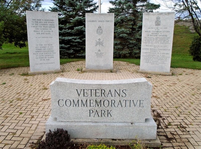 Veterans Commemorative Park Markers image. Click for full size.
