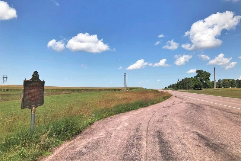 Flandreau Indian High School Marker, from the south. Click for full size. Flandreau Indian High School Marker, from the south image. Click for full size.