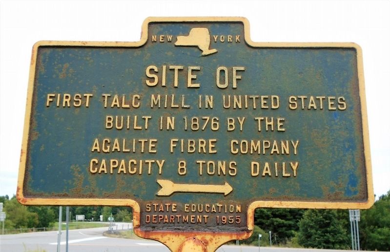 Site of First Talc Mill in United States Marker image. Click for full size.