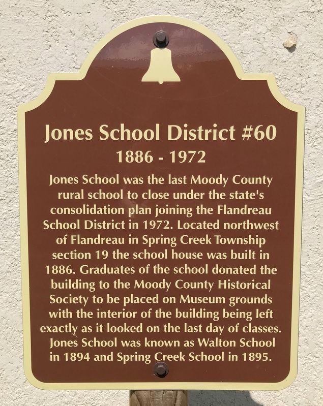 Jones School District #60 Marker image. Click for full size.