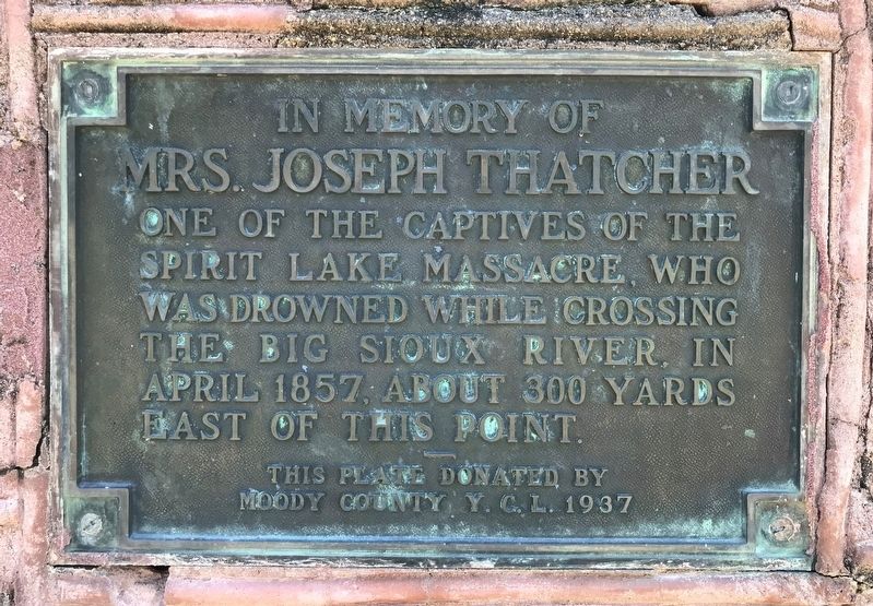 In Memory of Mrs. Joseph Thatcher Marker image. Click for full size.