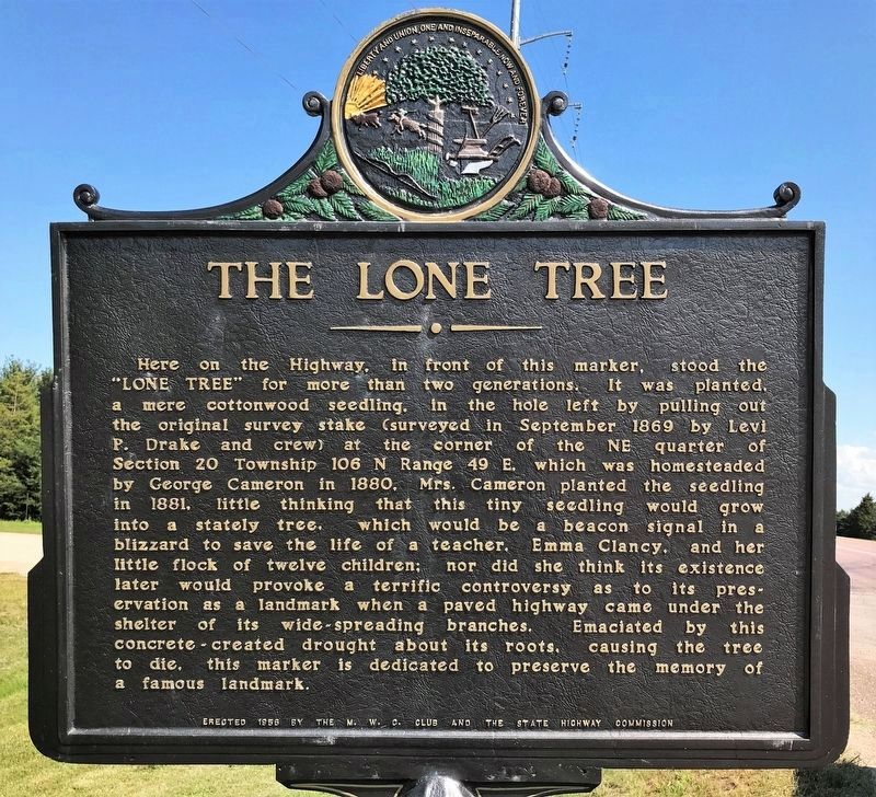 The Lone Tree Marker image. Click for full size.
