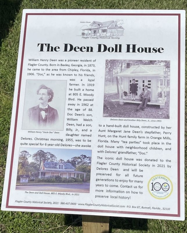 The Dean Doll House Marker image. Click for full size.