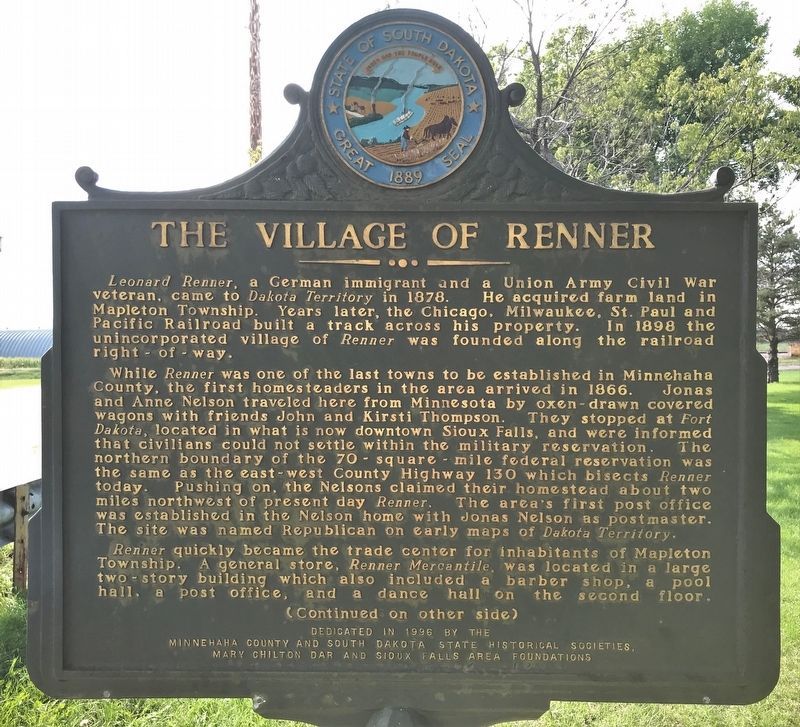 The Village of Renner Marker image. Click for full size.
