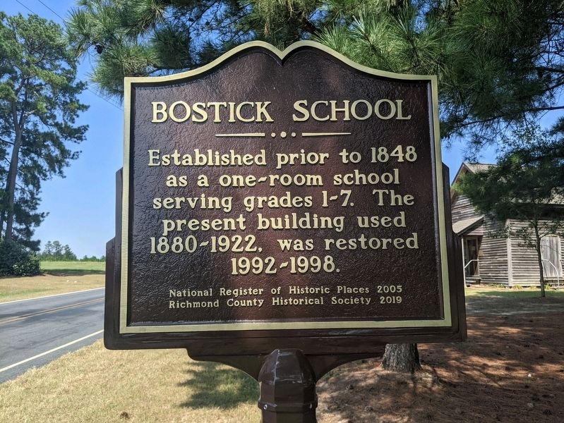 Bostick School Marker. Click for full size. Bostick School Marker image. Click for full size.