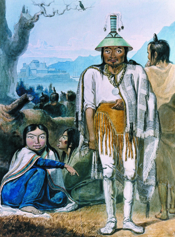 Chief Katlian (K'alyaan) and wife image. Click for full size.