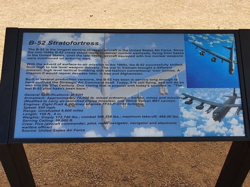 B-52 Stratofortress Marker image. Click for full size.