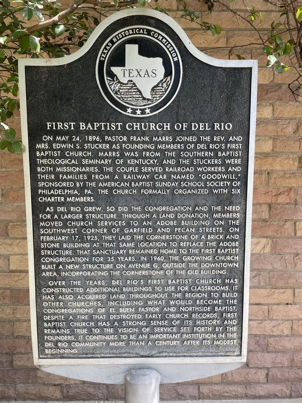 First Baptist Church of Del Rio Marker image. Click for full size.