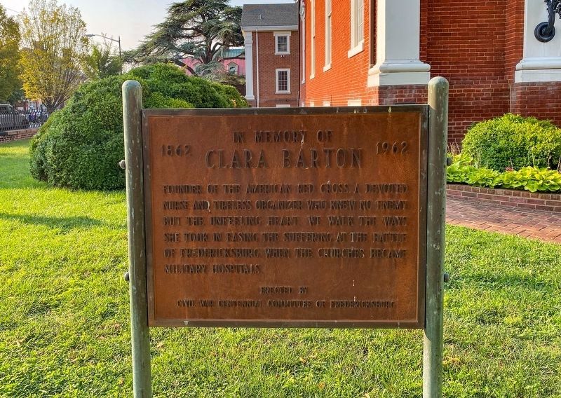 In Memory of Clara Barton Marker image. Click for full size.