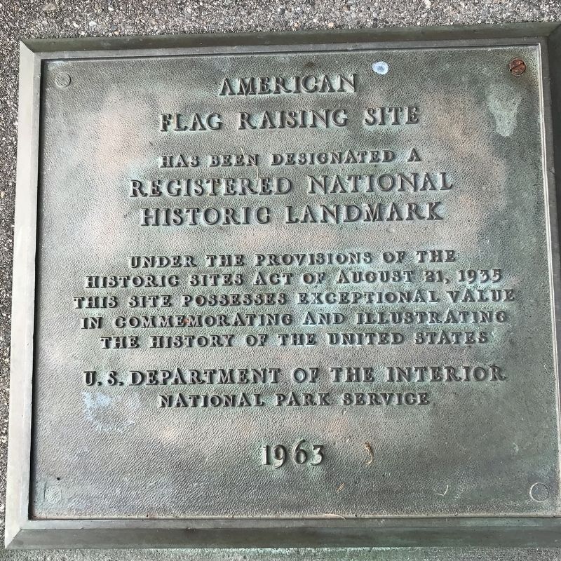 American Flag Raising Site Marker image. Click for full size.