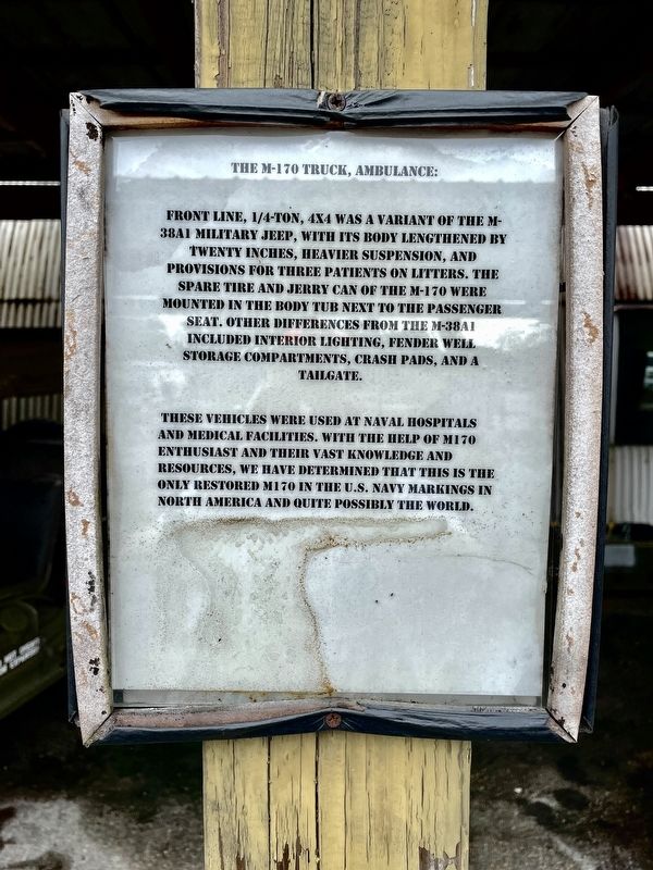 The M-170 Truck, Ambulance Marker. Click for full size. The M-170 Truck, Ambulance Marker image. Click for full size.