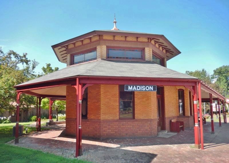 Restored Madison Railroad Depot image. Click for full size.