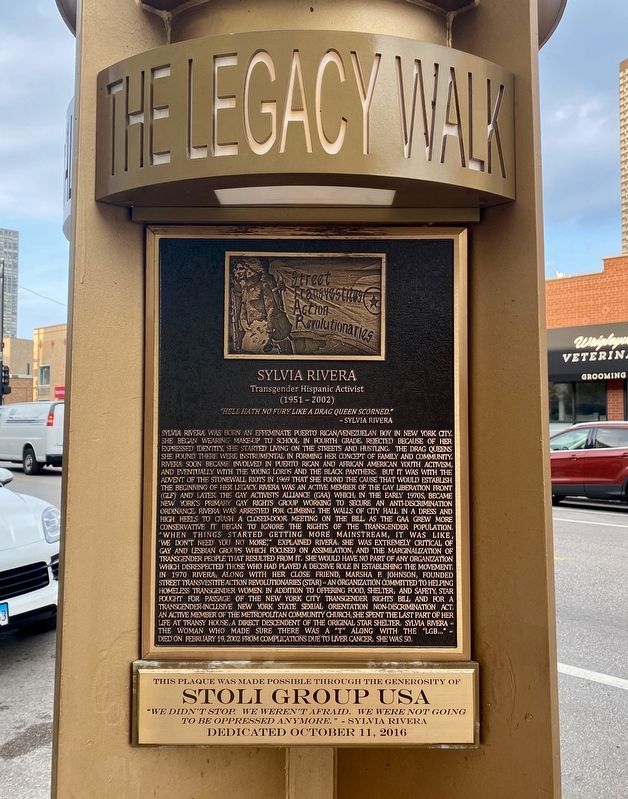 Sylvia Rivera Marker image. Click for full size.