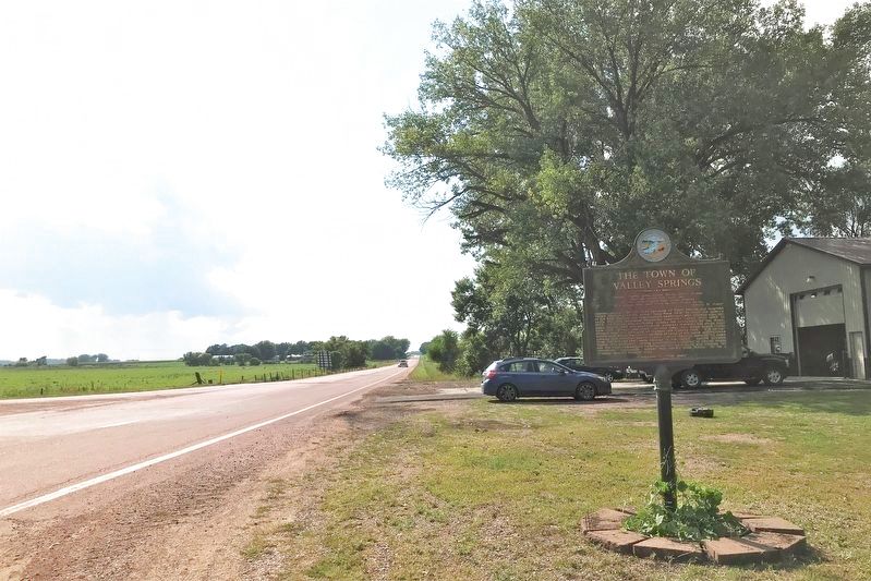 The Town of Valley Springs Marker, from the east image. Click for full size.