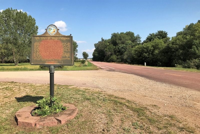 The Town of Valley Springs Marker, from the west image. Click for full size.