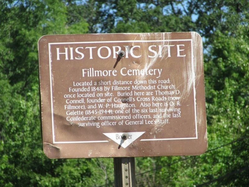 Fillmore Cemetery Marker image. Click for full size.