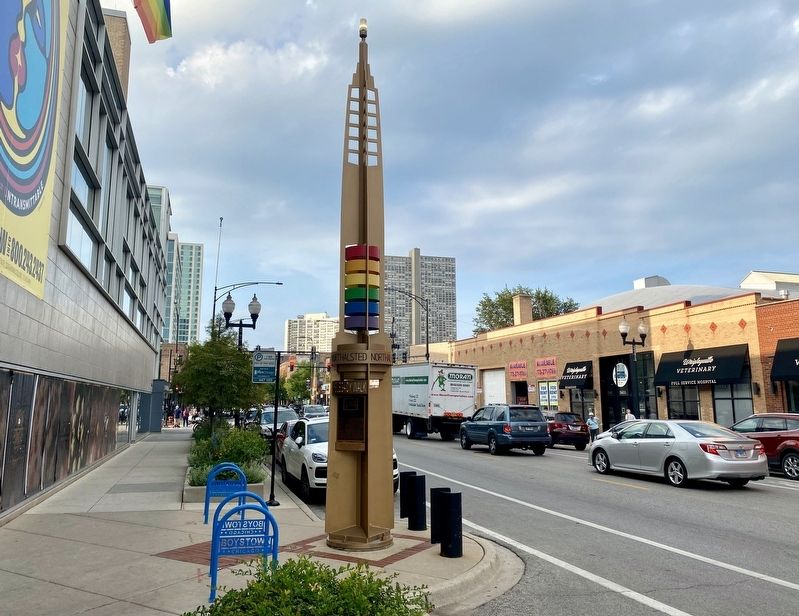 Sylvia Rivera Marker - wide view image. Click for full size.