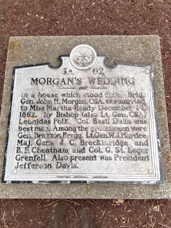 Morgan's Wedding Marker image. Click for full size.