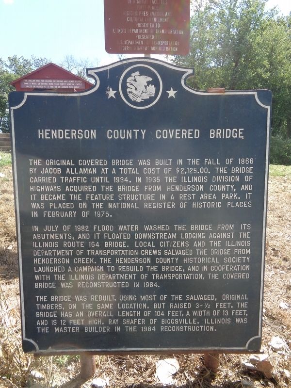 Henderson County Covered Bridge Marker image. Click for full size.