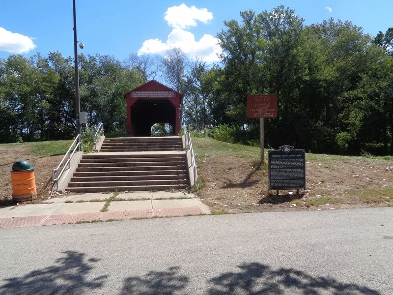 Henderson County Covered Bridge Marker image. Click for full size.