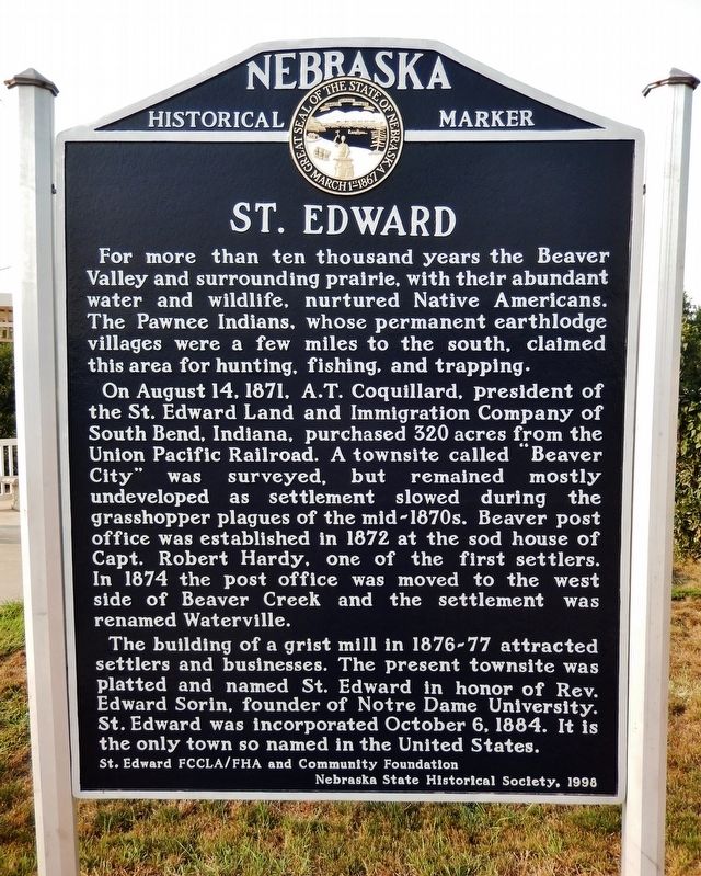 St. Edward Marker image. Click for full size.