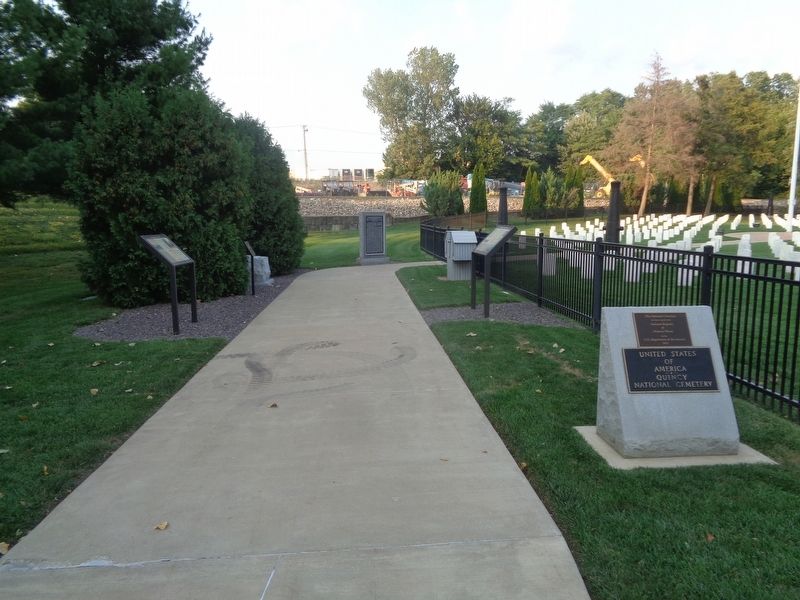 Quincy National Cemetery Marker. Click for full size. Quincy National Cemetery Marker image. Click for full size.