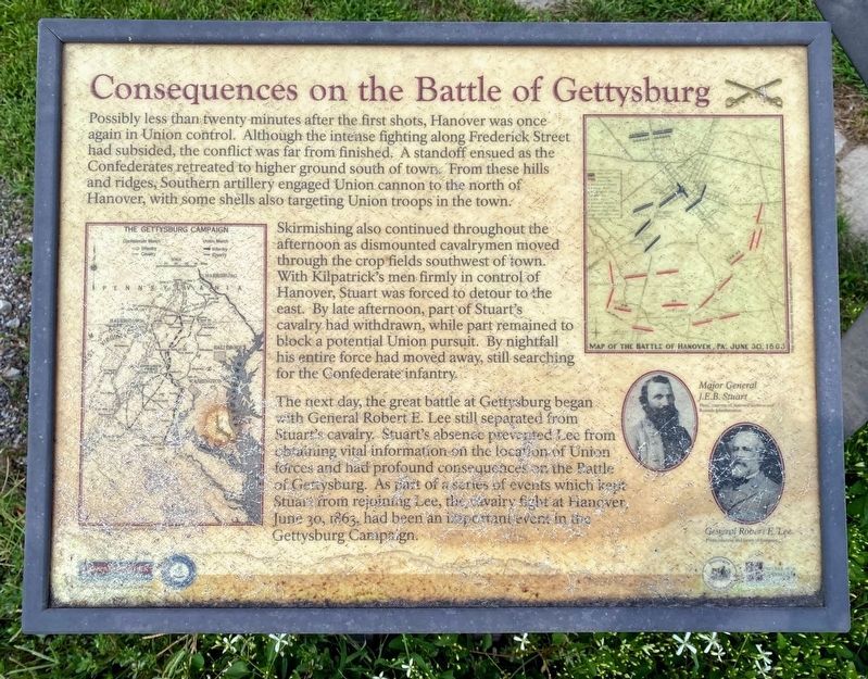 Consequences on the Battle of Gettysburg Marker image. Click for full size.