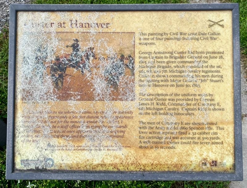 Custer at Hanover Marker. Click for full size. Custer at Hanover Marker image. Click for full size.