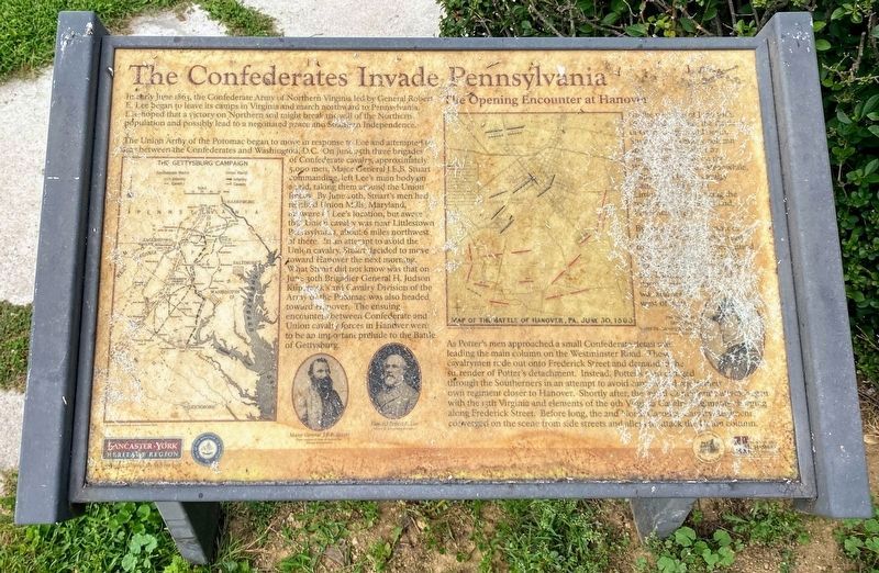 The Confederates Invade Pennsylvania Marker. Click for full size. The Confederates Invade Pennsylvania Marker image. Click for full size.