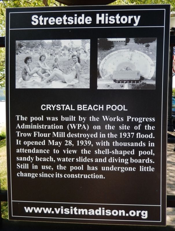 Crystal Beach Pool Marker (<i>east side</i>) image. Click for full size.
