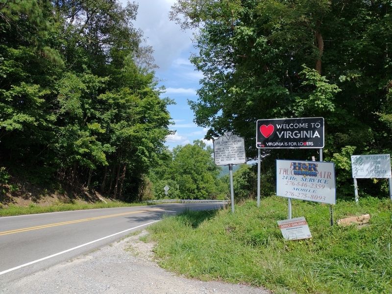 Lee County Virginia / Kentucky Marker image. Click for full size.