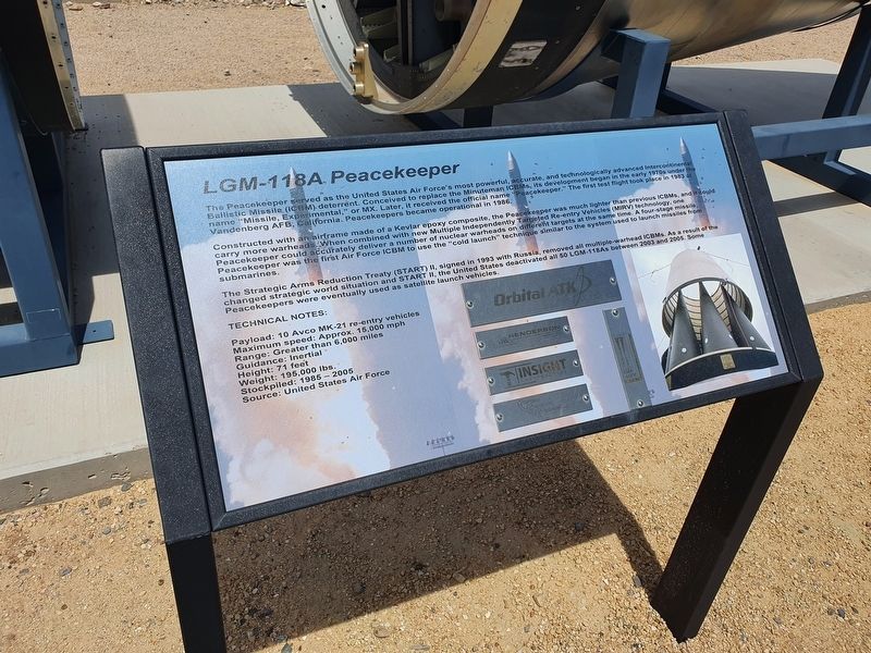 LGM-118A Peacekeeper Marker. Click for full size. LGM-118A Peacekeeper Marker image. Click for full size.