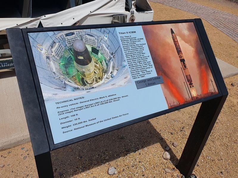 Titan II ICBM Marker. Click for full size. Titan II ICBM Marker image. Click for full size.