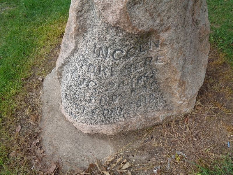 Lincoln Spoke Here Marker image. Click for full size.