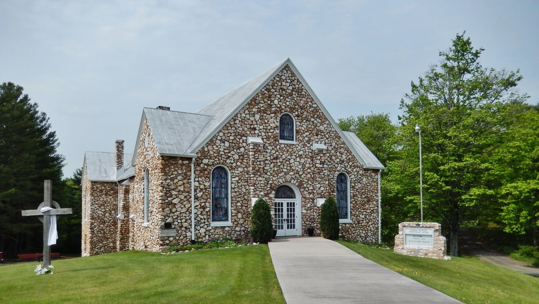 Buffalo Mountain Presbyterian Church (<i>north/front elevation</i>) image. Click for full size.