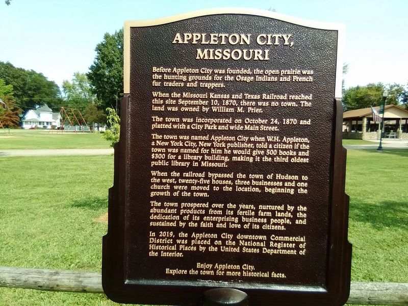Appleton City, Missouri Marker image. Click for full size.