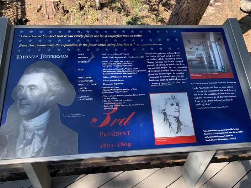 Thomas Jefferson Marker image. Click for full size.