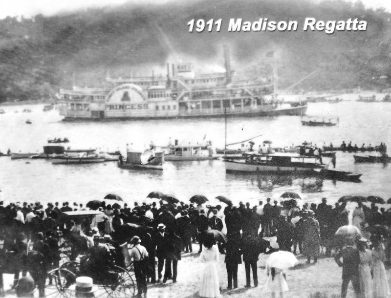 Marker detail: 1911 Madison Regatta image. Click for full size.