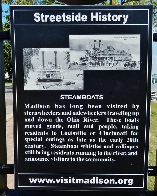Steamboats Marker (<i>west side</i>) image. Click for full size.