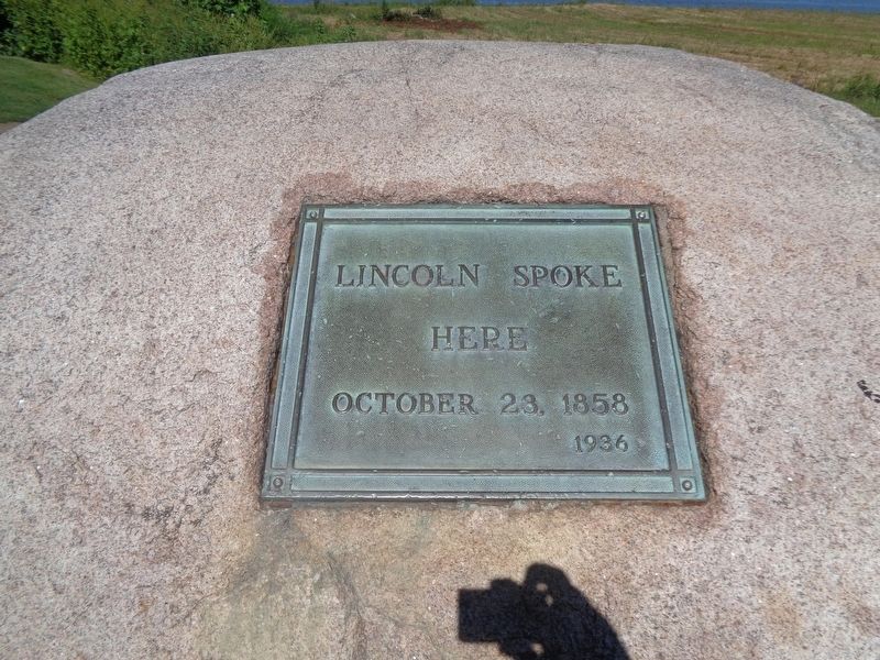 Lincoln Spoke Here Marker. Click for full size. Lincoln Spoke Here Marker image. Click for full size.