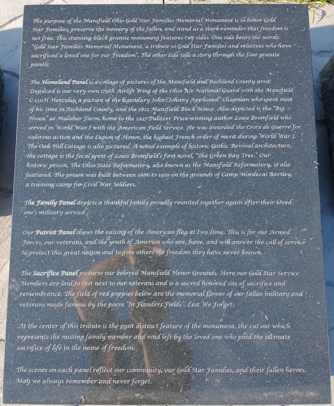 Gold Star Families Monument. Click for full size. Gold Star Families Monument image. Click for full size.