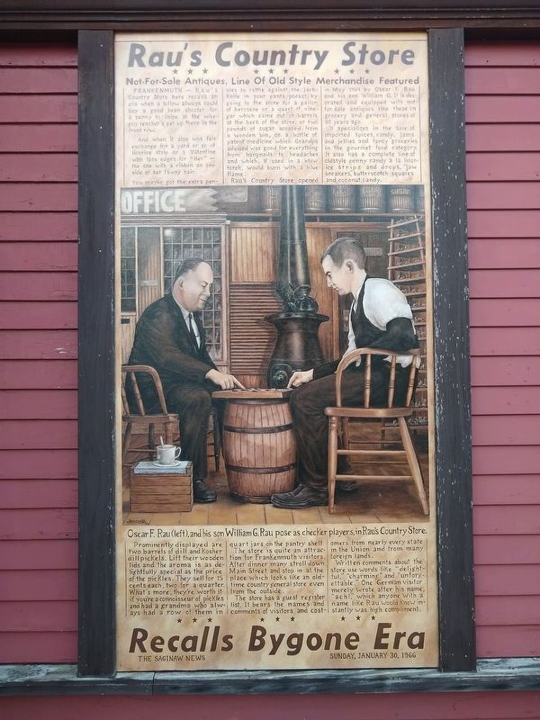Rau's Country Store Recalls Bygone Era Marker — middle panel image. Click for full size.