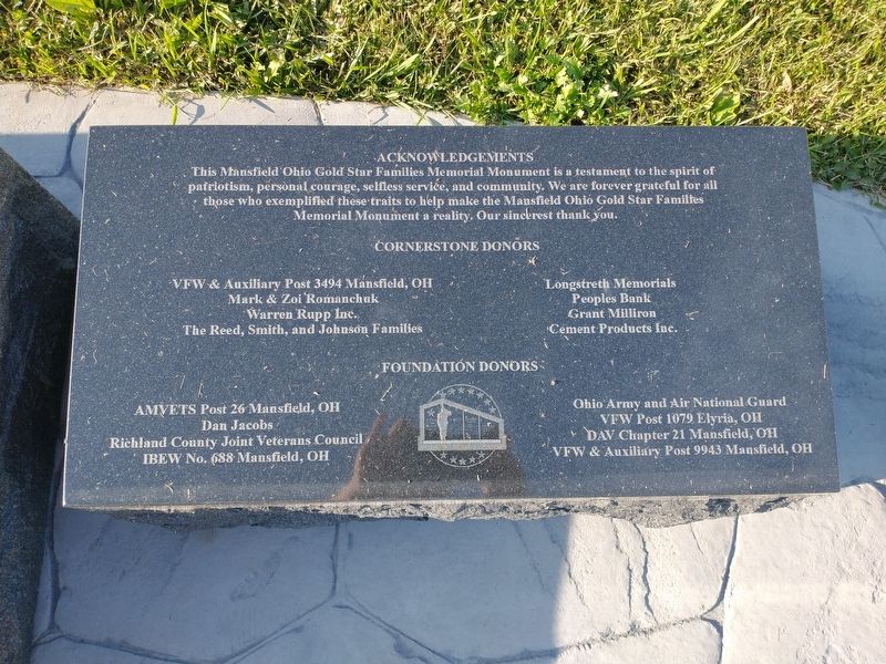 Gold Star Families Monument. Click for full size. Gold Star Families Monument image. Click for full size.