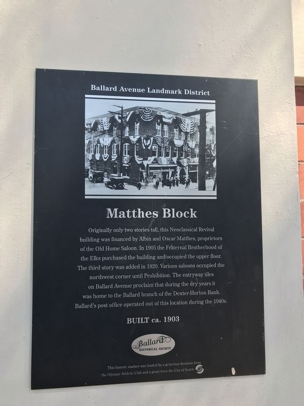 Matthes Block Marker image. Click for full size.
