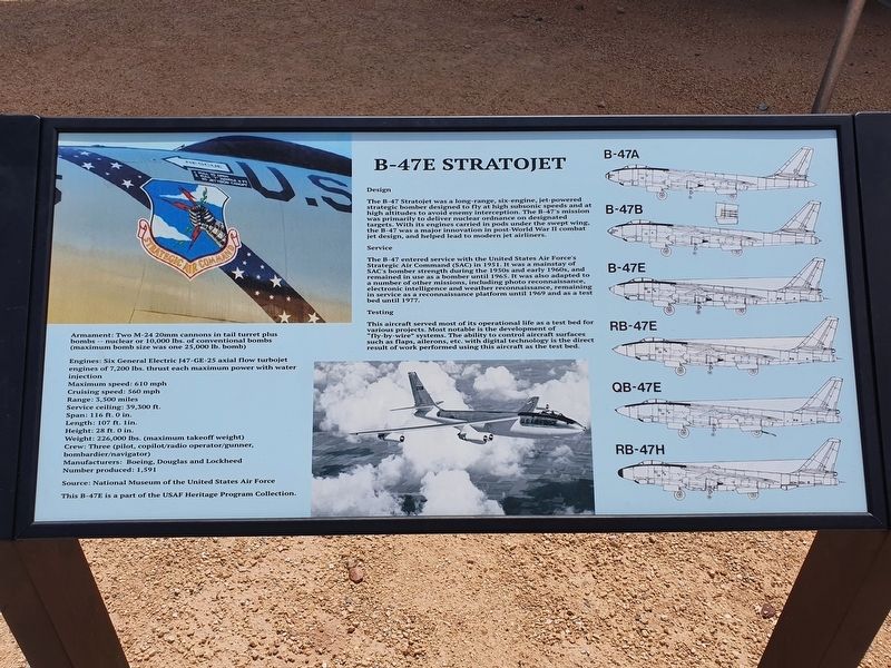 B-47E Stratojet Marker. Click for full size. B-47E Stratojet Marker image. Click for full size.