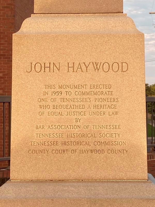 John Haywood Obelisk Panel. Click for full size. John Haywood Obelisk Panel image. Click for full size.